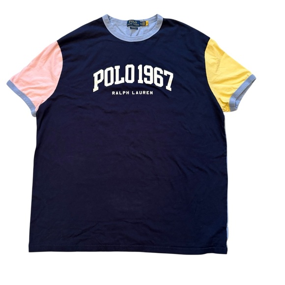 Polo Ralph Lauren Classic-Fit Oversized Logo T-Shirt Cruise Navy Multi, Sz XL - Picture 3 of 12